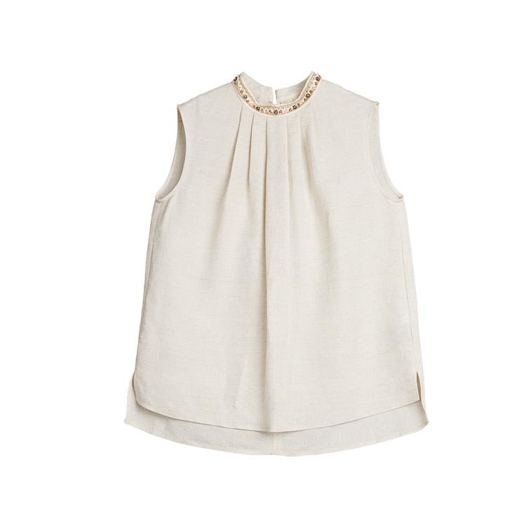 

ELLE Рубашка Women's Khaki Stand Collar Moderate