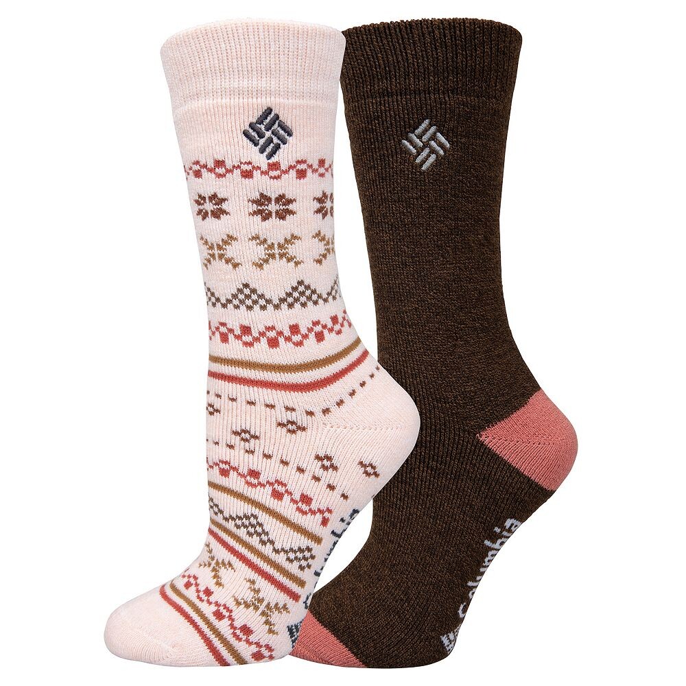 

Женские носки Columbia 2 пары Fairisle Thermal Crew, цвет Peach