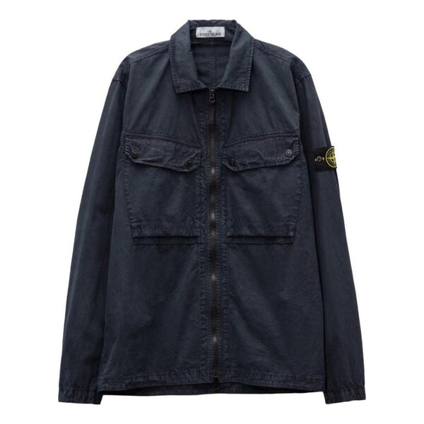 

Куртка old effect overshirt 'navy blue' Stone Island, синий