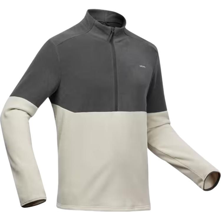 

MH500 Бархатный Пальто Мужское Лунный Бежевый/Угольно-Серый DECATHLON