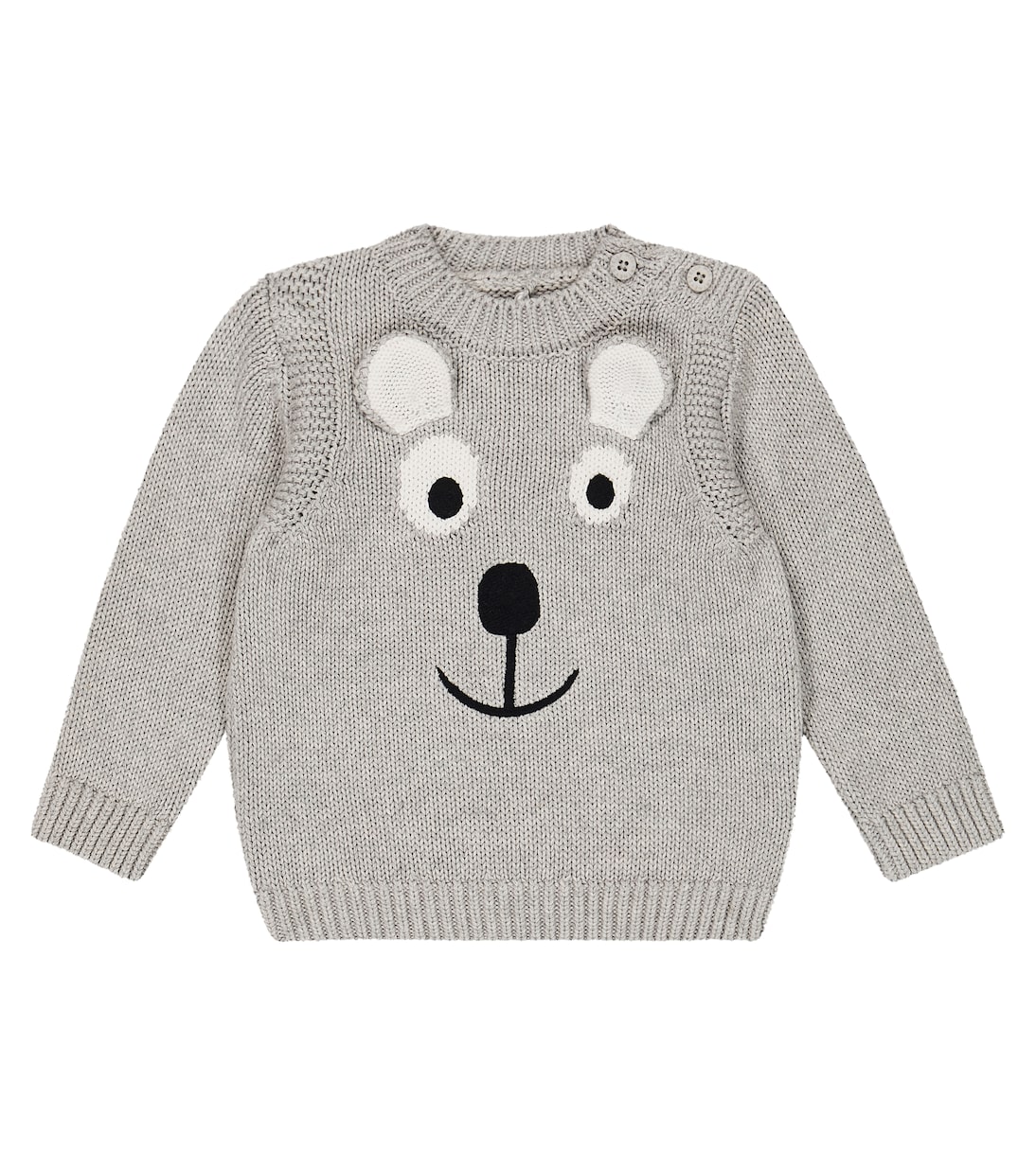 

Детский вышитый хлопковый свитер Stella McCartney Kids, серый