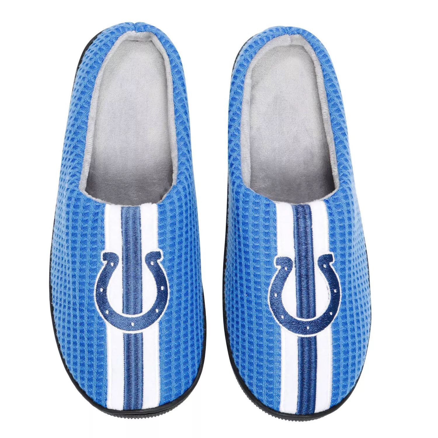 

Мужские шлепанцы из пены с эффектом памяти FOCO Royal Indianapolis Colts Team Stripe