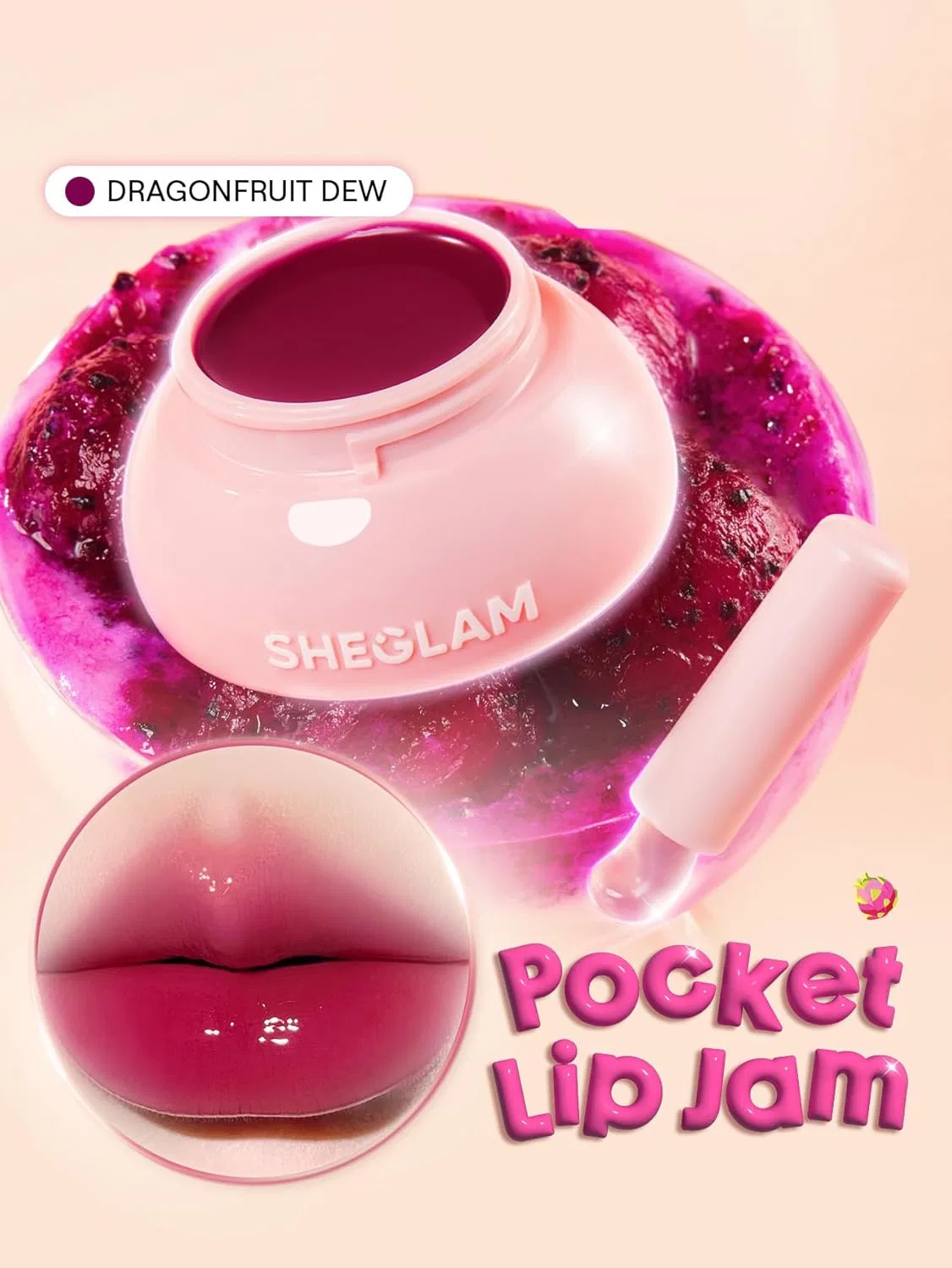 Бальзам-блеск для губ «Hydra Jelly Pocket Lip Jam» от SHEGLAM Sheglam, Dragonfruit Dew — фото 2