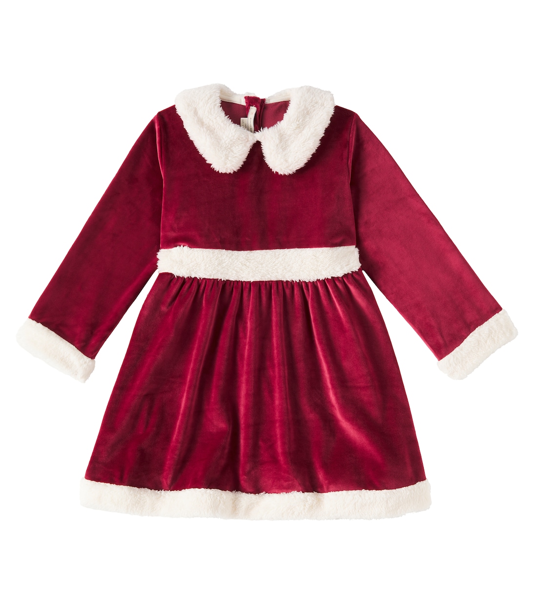 

Бархатное платье с отделкой из искусственного меха Konges Sløjd, Red Dahlia