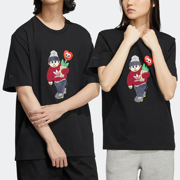 Футболка adidas originals x Charr Morita Short Sleeve Black T-Shirt, черный — фото 3