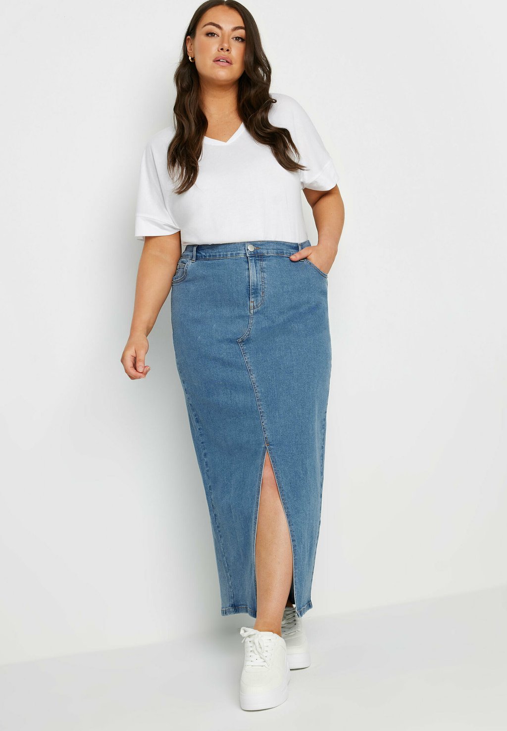 

Юбка макси Yours Clothing, синий