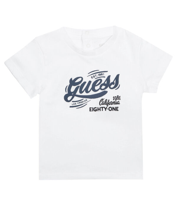 

Футболка детская Guess хлопковая с принтом, белый