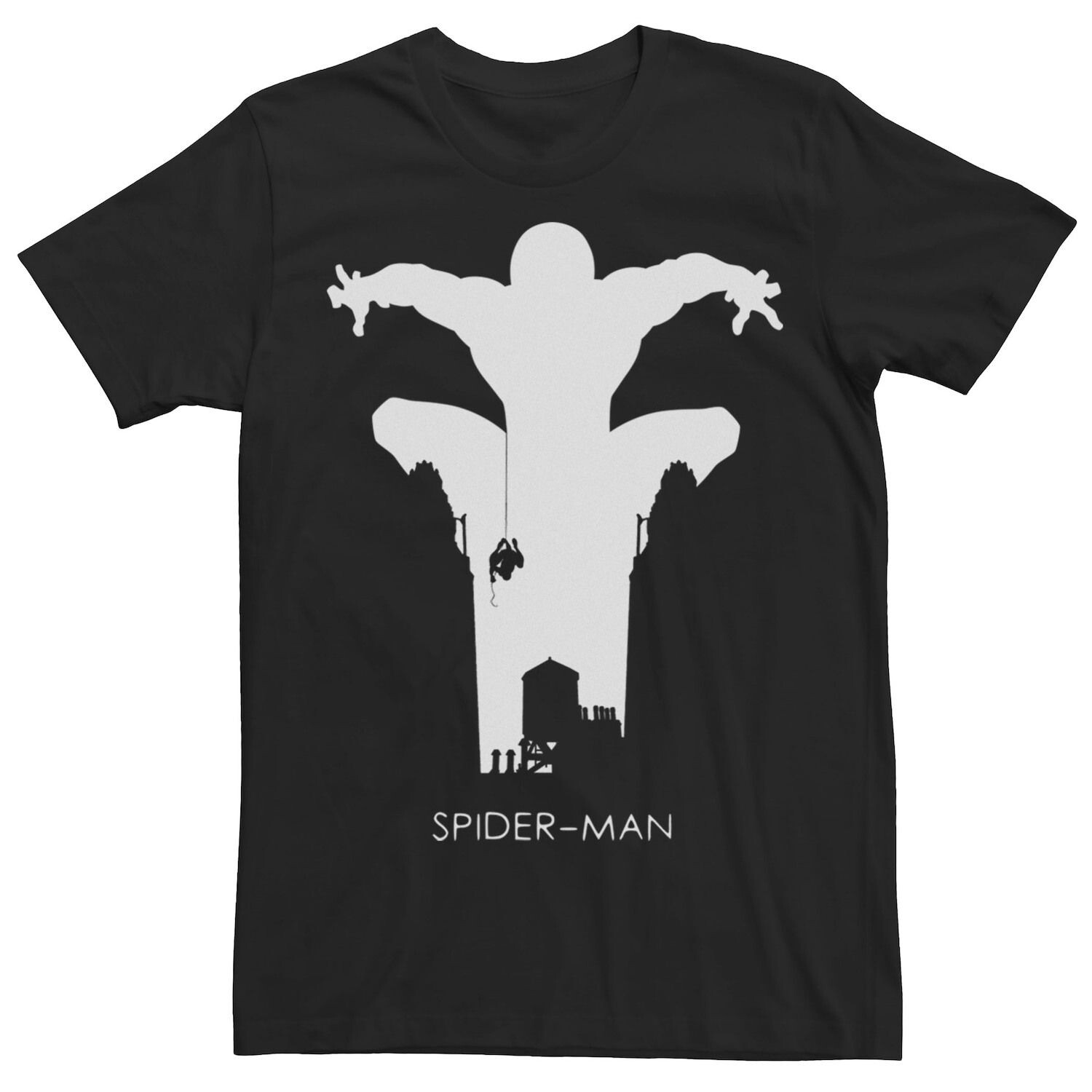 

Мужская футболка с силуэтом Marvel Spider-Man Epic Back Alley Leap Licensed Character