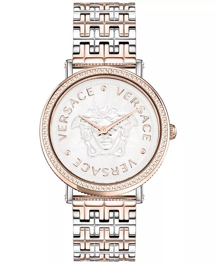 

Женские швейцарские двухцветные часы с браслетом V-Dollar, 37 мм Versace