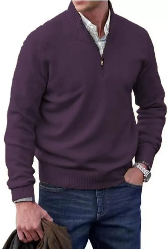 

Мужской легкий и теплый свитер с длинным рукавом и воротником-стойкой CHXLQQX