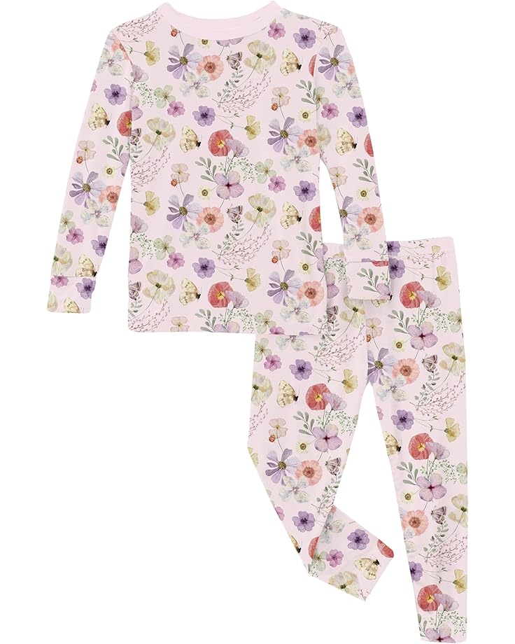 

Пижама Kickee Pants Kids Print Long, цвет Shrinking Violet Pressed Flowers