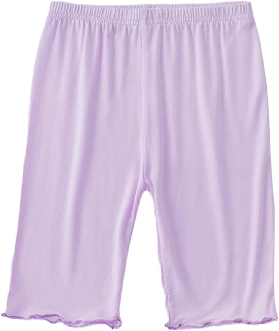 Детские шорты с рюшами, мягкая хлопковая смесь, Generic, Light Violet — фото 3