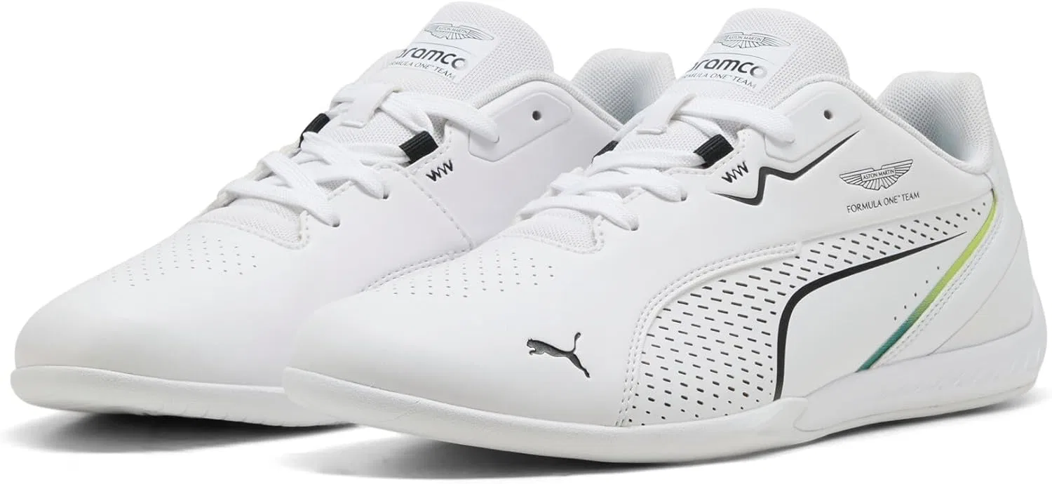 Кроссовки PUMA Adult x Aston Martin ARAMCO F1 Team Drift Cat 11 Low Trainers, White Green Lux