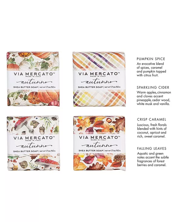 Подарочный набор Via Mercato, набор мыла 50 г, 4 предмета European Soaps, autunno collection — фото 3