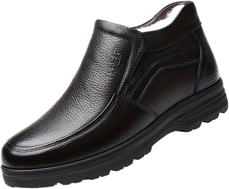 

Мужские прочные ботинки до щиколотки с пушистой подкладкой для активного отдыха на улице осенью и зимой Hhhchpm, черный