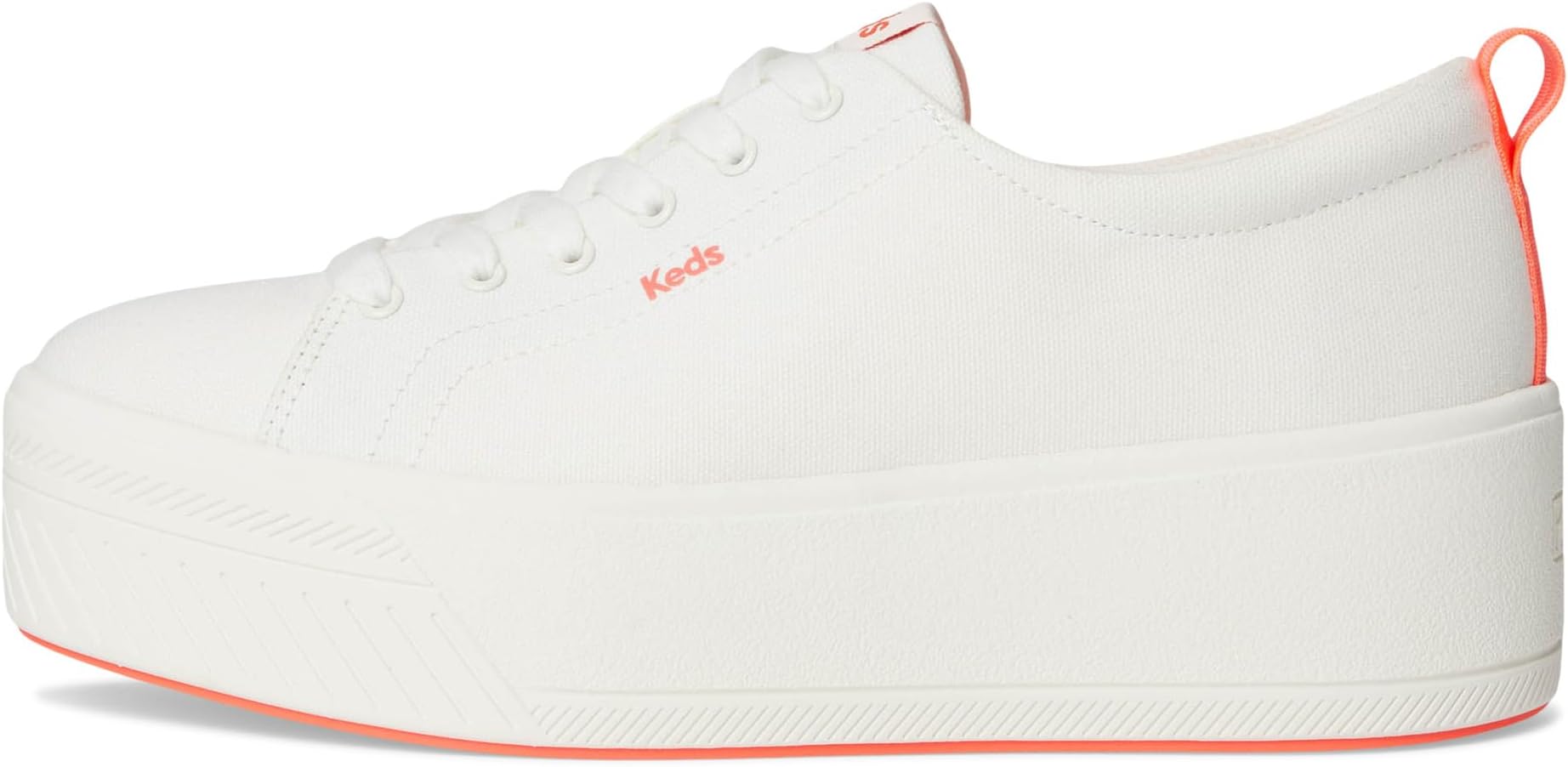 Кроссовки Keds Skyler Lace-Up, цвет Snow White/Coral Outsole — фото 4