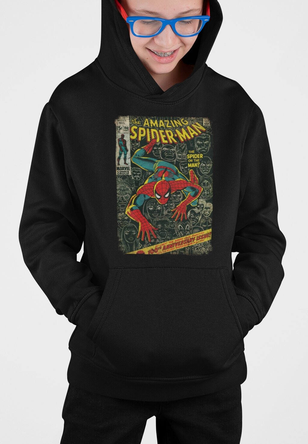 

Толстовка с капюшоном SPIDER-MAN SPIDEY FRONT COVER Marvel, черный
