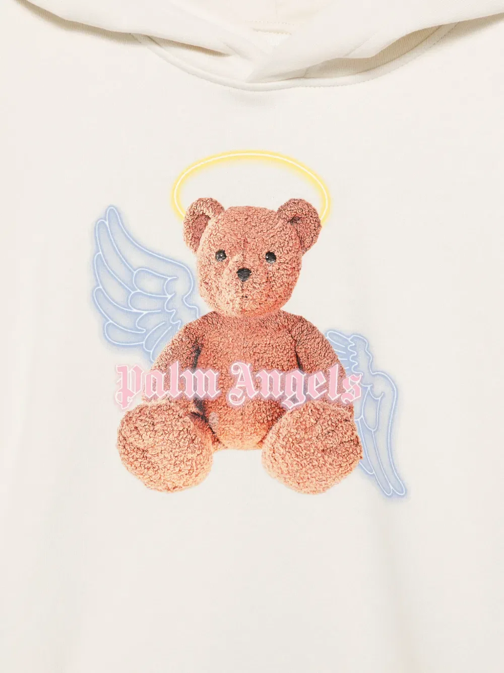 Худи с логотипом Bear-Motif Palm Angels Kids, нейтральный — фото 3