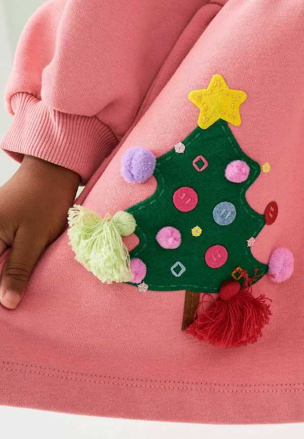 Платье, украшенное декором Next, Pink Christmas — фото 4