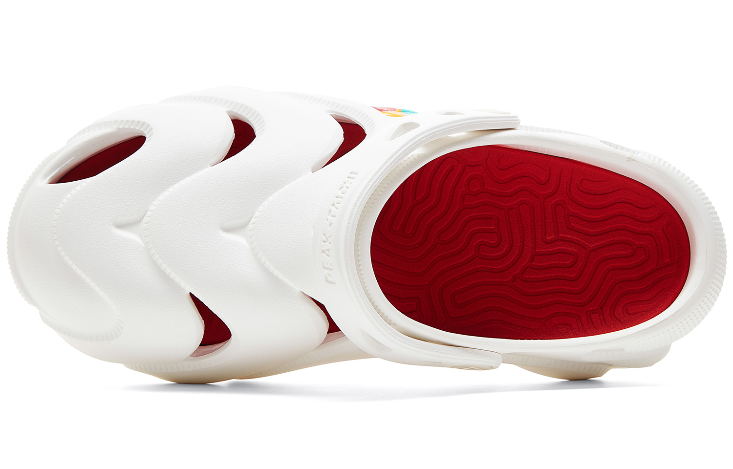 PEAK Тайчи Кунпэн сандалии-кроксы мужские слоновая кость красный, цвет Ivory/Red — фото 4