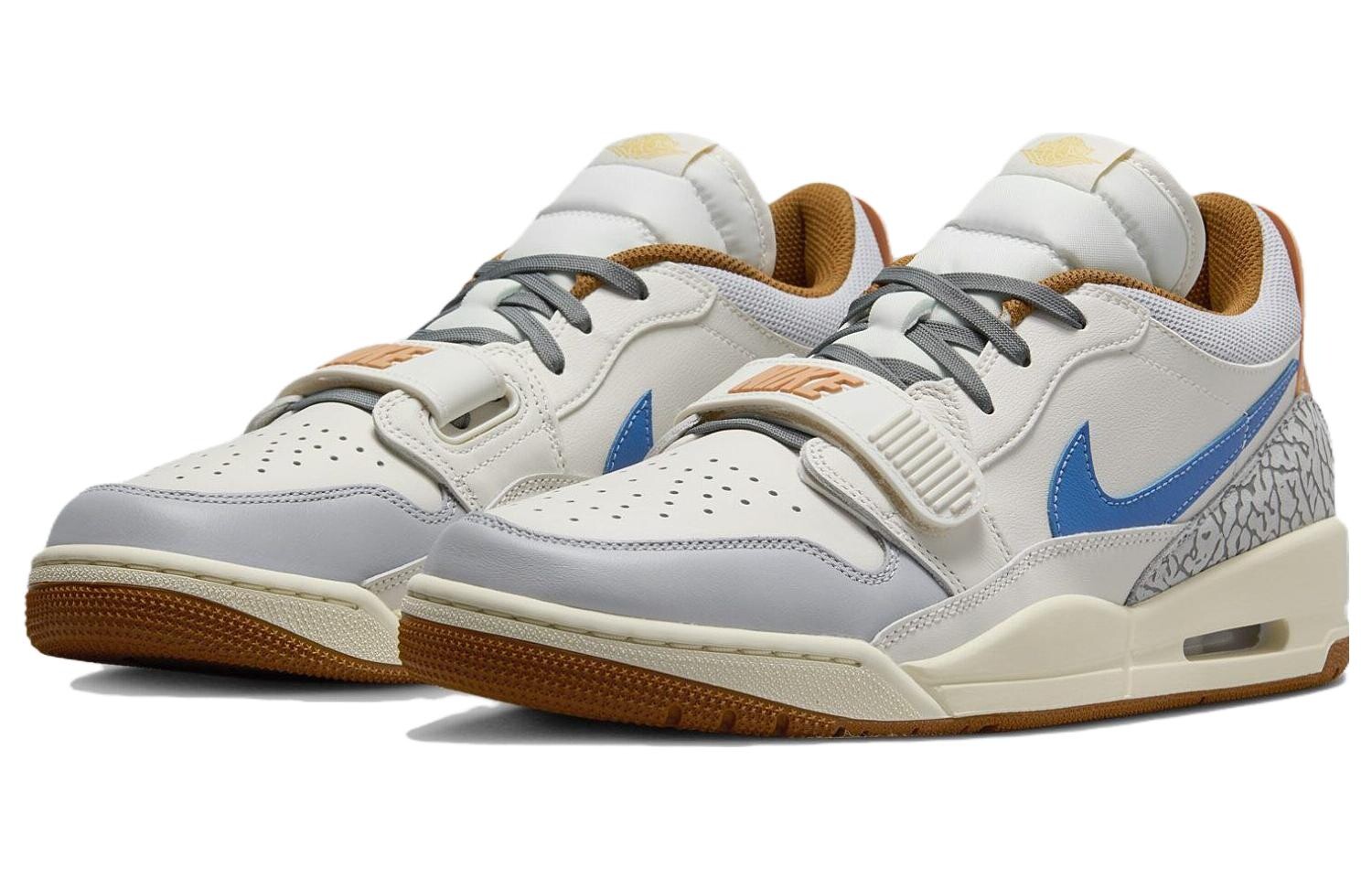 Мужские баскетбольные кроссовки Jordan Legacy 312 Vintage, Фантом/Кокосовое молоко/Янтарно-коричневый/Звездно-синий — фото 3