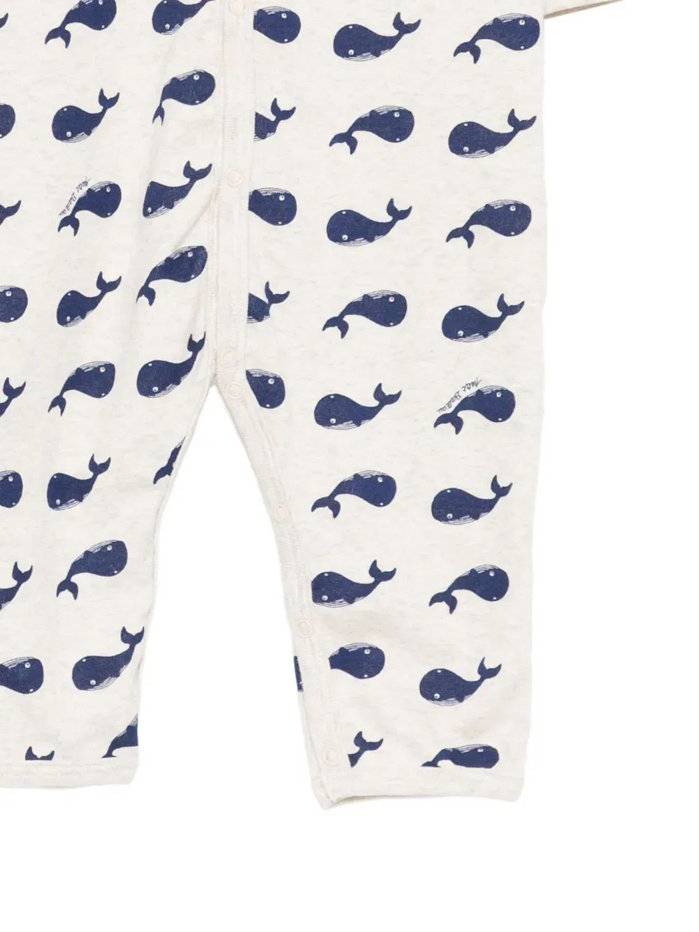 Комбинезон с принтом в виде китового кита Petit Bateau, нейтральный — фото 3