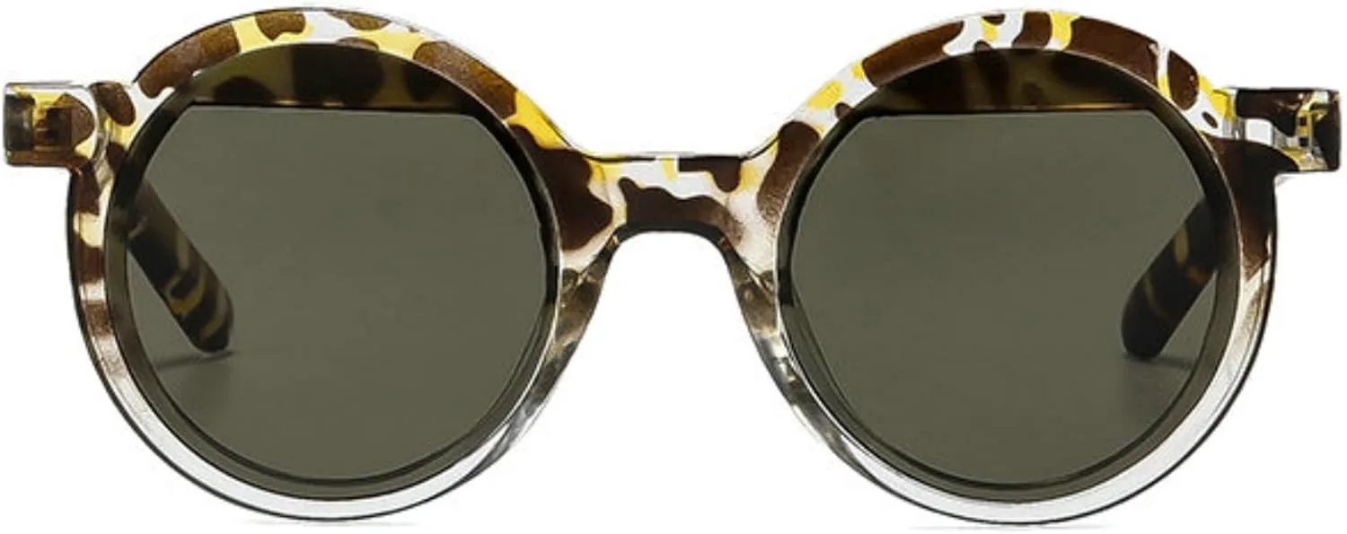 

Винтажные геометрические круглые солнцезащитные очки Willochra для женщин, модные очки с градиентным переходом цвета, трендовые солнцезащитные очки UV400, C2