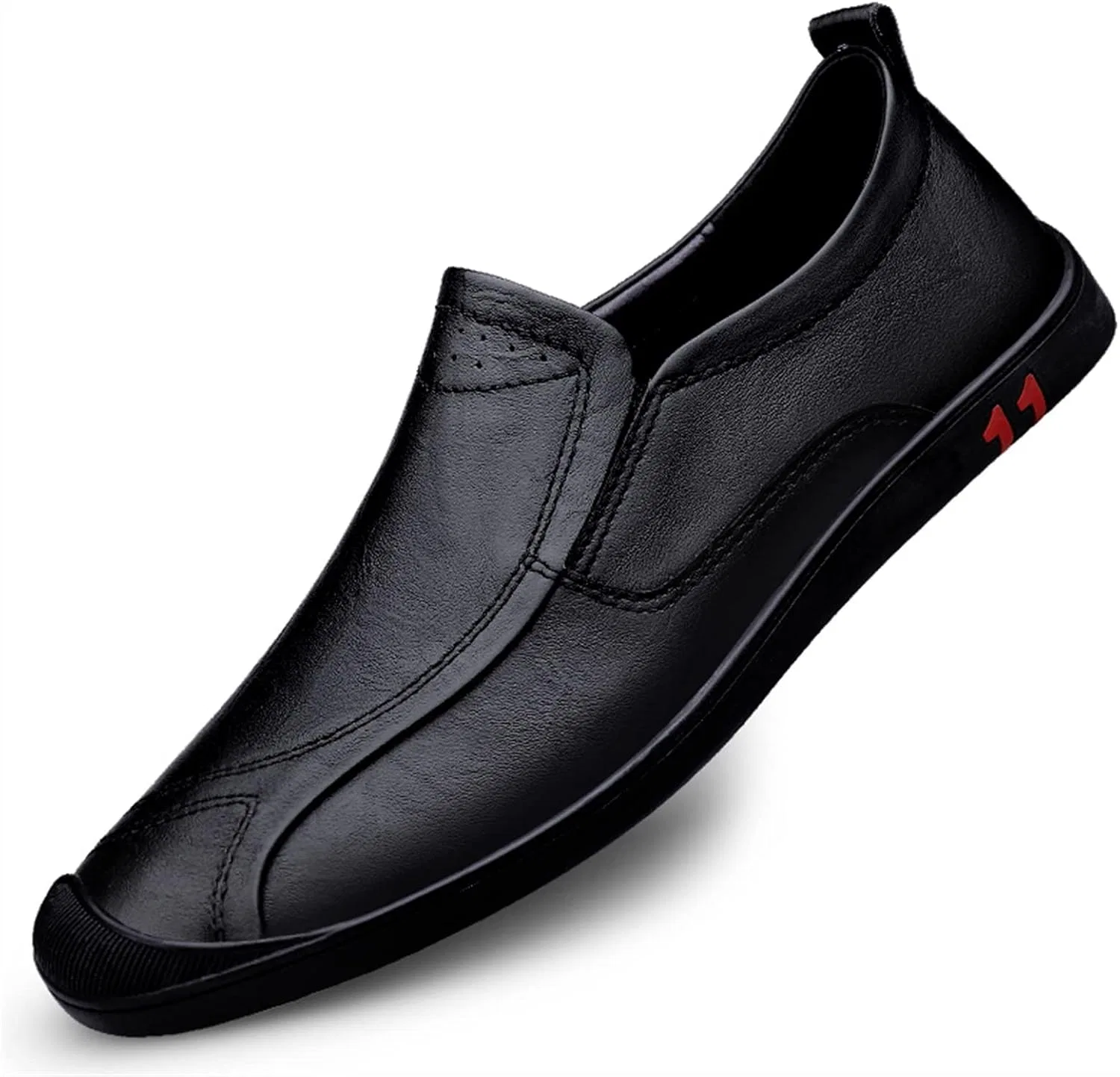 Мокасины кожаные Loafers, Black PLGMAUYT