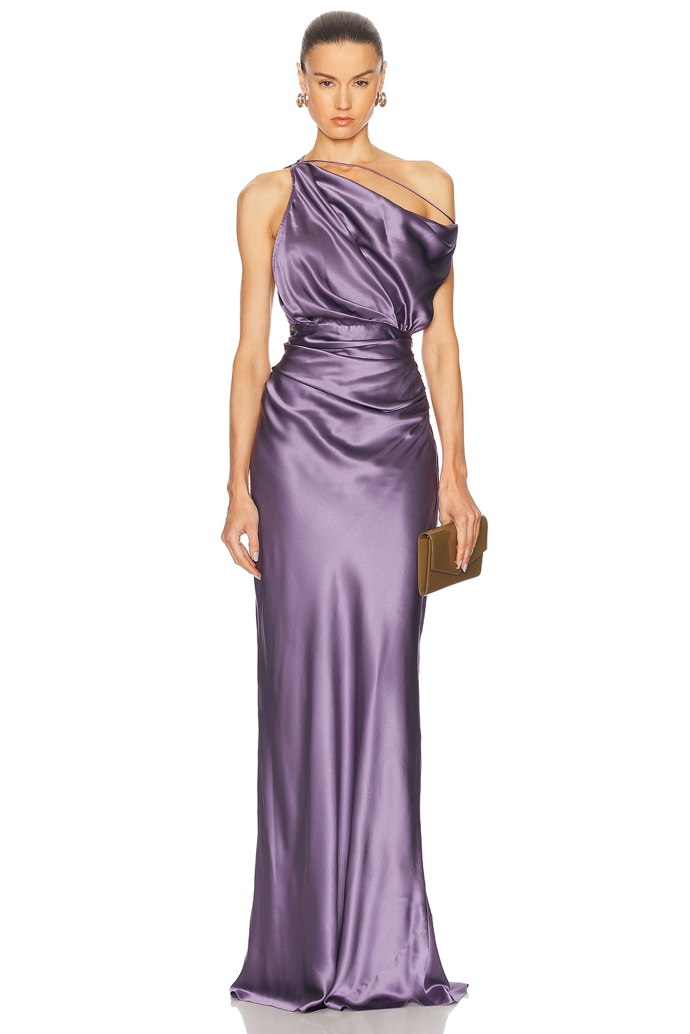 

Платье с открытым плечом на бретелях The Sei, Smoky Plum