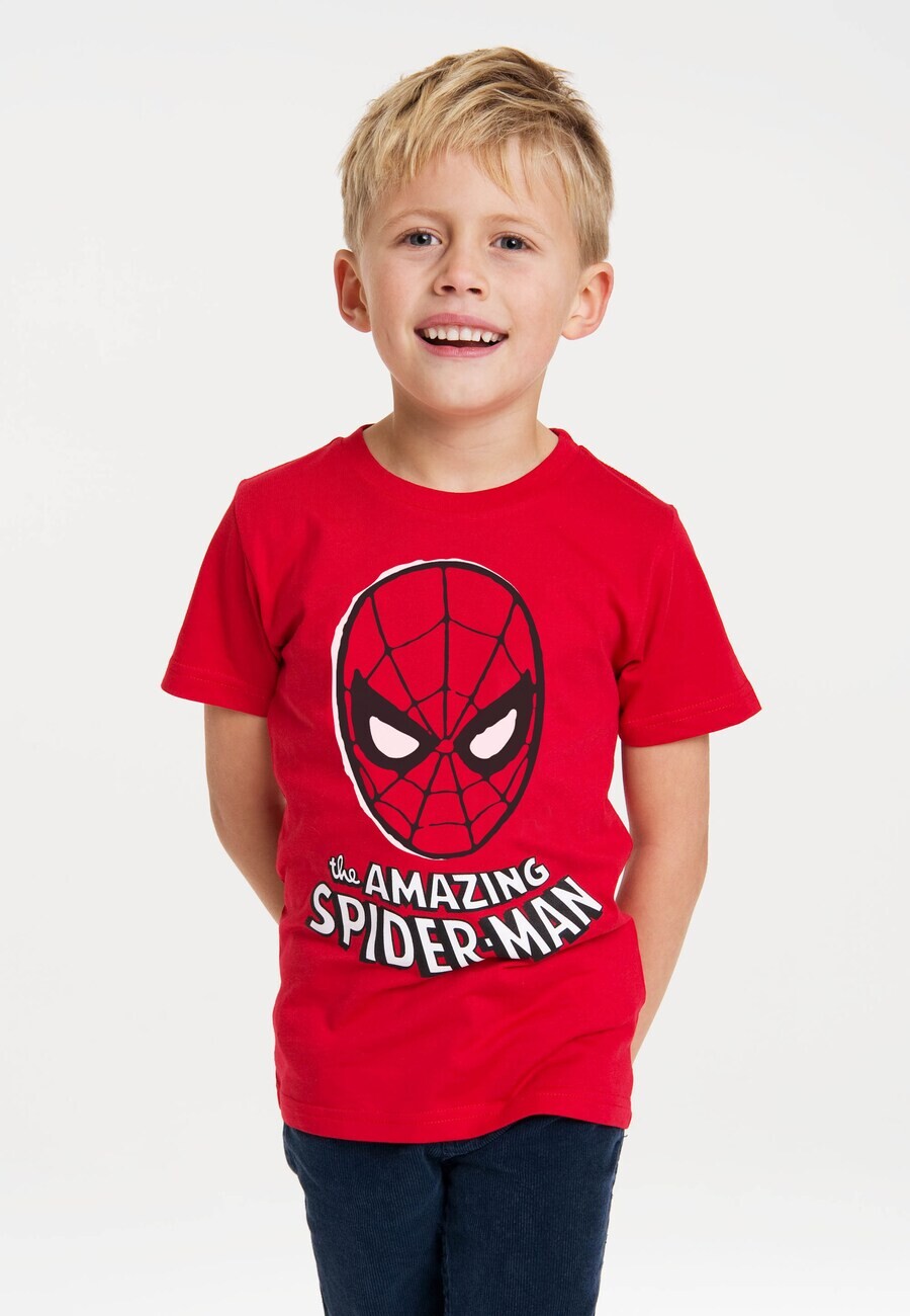 Футболка LOGOSHIRT Spider-Man Maske, цвет Cranberry — фото 2