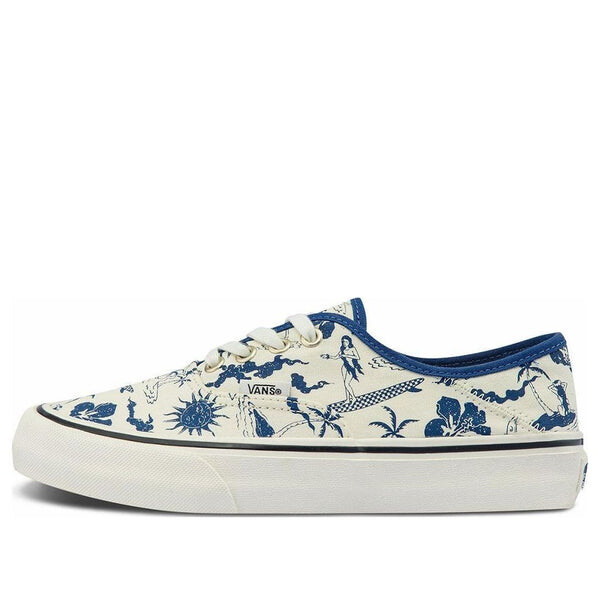 

Кроссовки authentic low tops casual skateboarding shoes beige blue Vans, бежевый