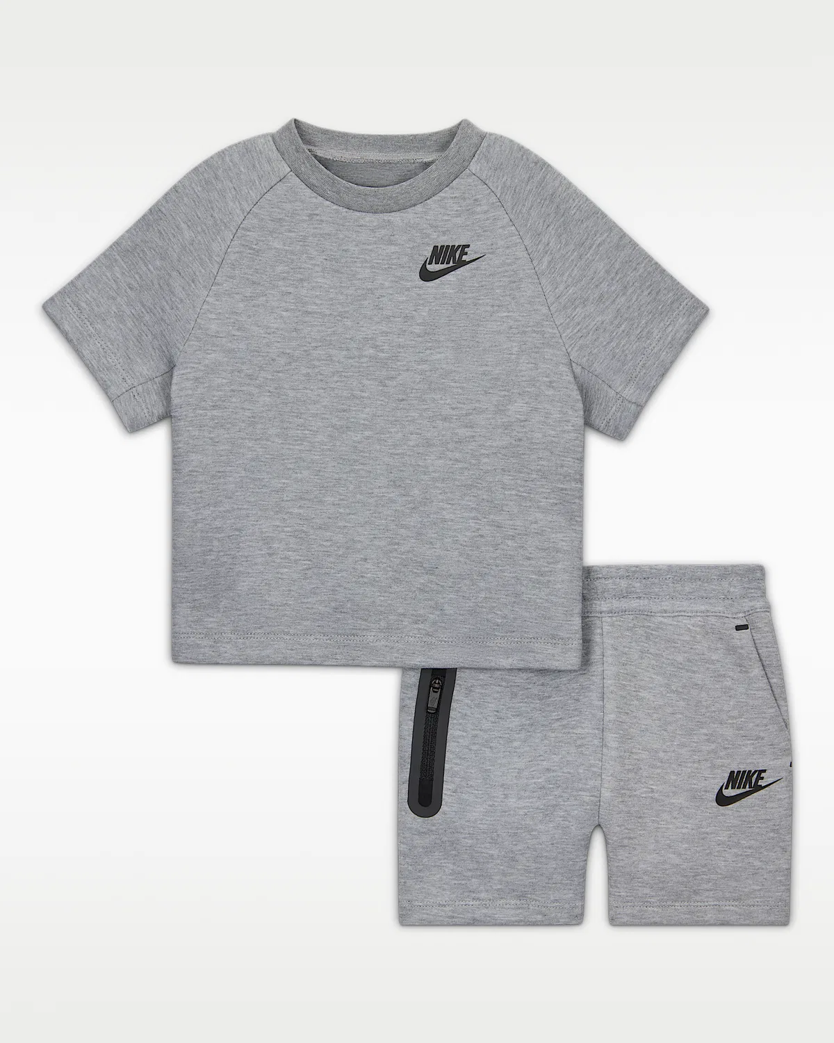 Детский комплект Tech Fleece: футболка и шорты Nike, Dark Grey Heather