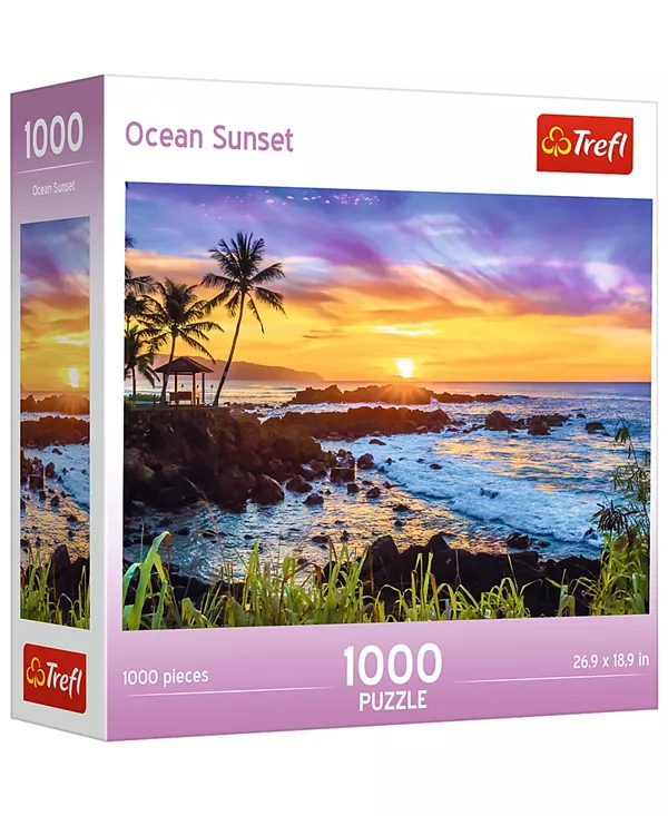 

Красный пазл из 1000 деталей — закат на океане Trefl, multi-color