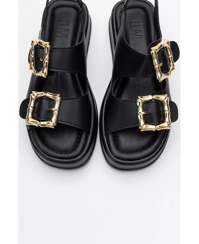 Сандалии Slope с двойным ремешком (женские) Prologue Shoes, черный — фото 3