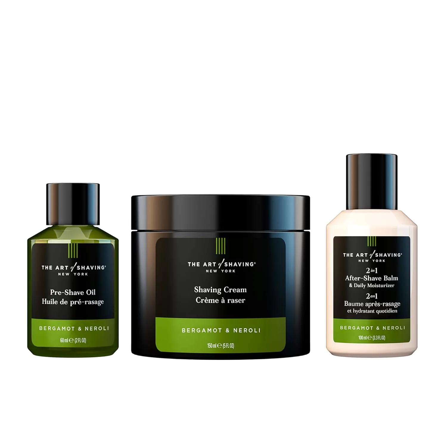 Набор для бритья The Art of Shaving Bergamot & Neroli: масло, крем и бальзам после бритья для чувствительной кожи