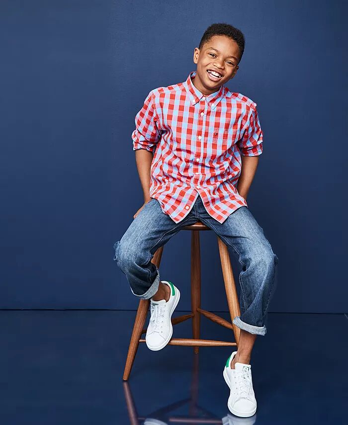 Рубашка на пуговицах Big Boys Kirk Box-Plaid Tommy Hilfiger, красный — фото 4