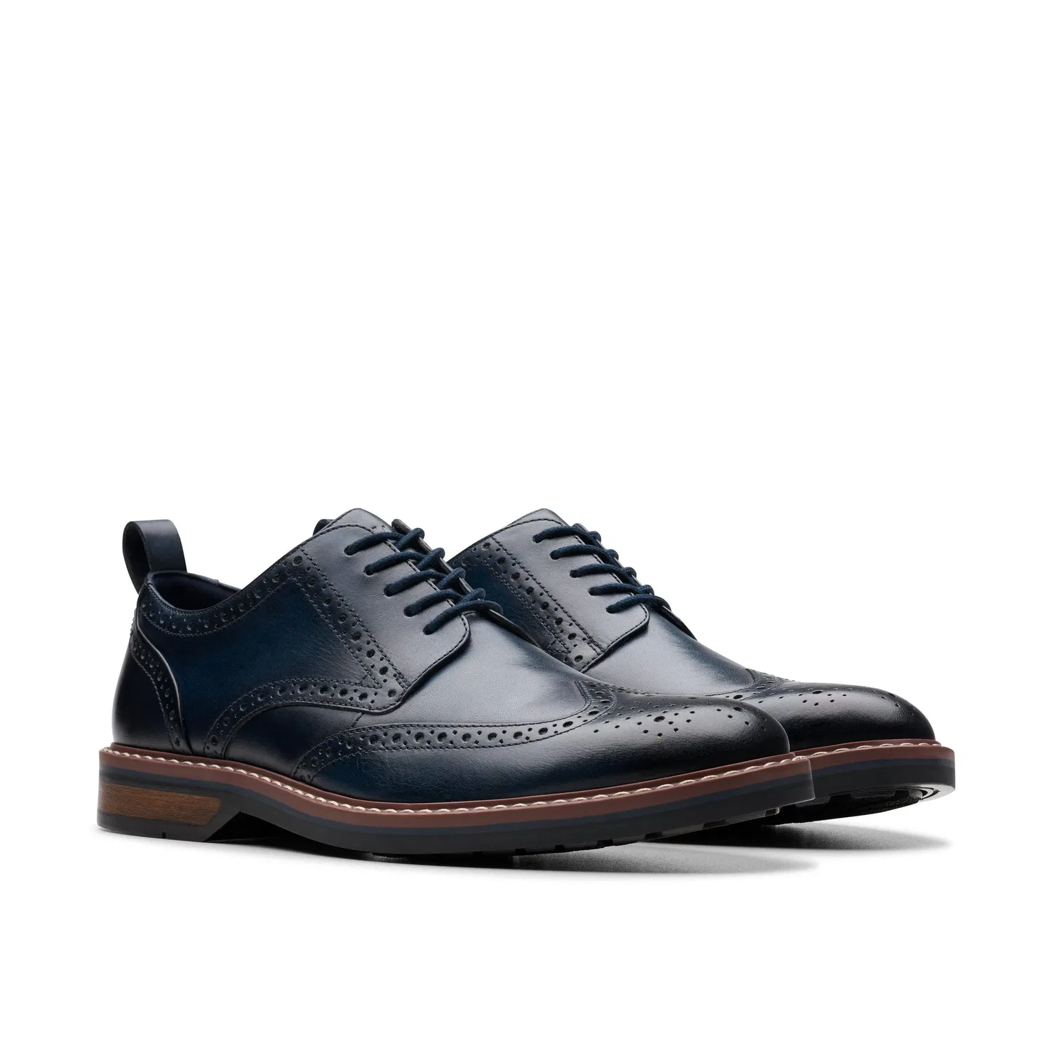 Броги Clarks Aldwin Limit из натуральной кожи, синий — фото 4