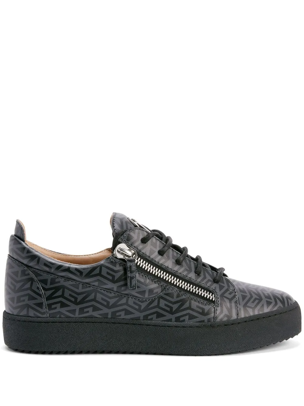 

Кеды Frankie с монограммой Giuseppe Zanotti, черный
