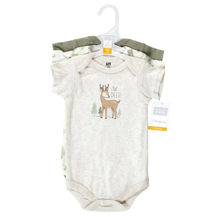 Комплект из трех мягких хлопковых боди Hudson Baby, Forest Deer 3-Pack — фото 2
