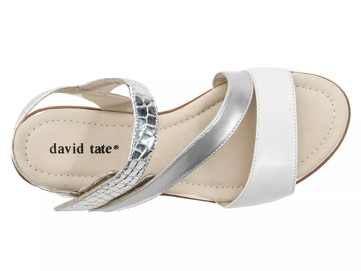 Босоножки David Tate Billy Wedge, серебристые, многоцветные — фото 2