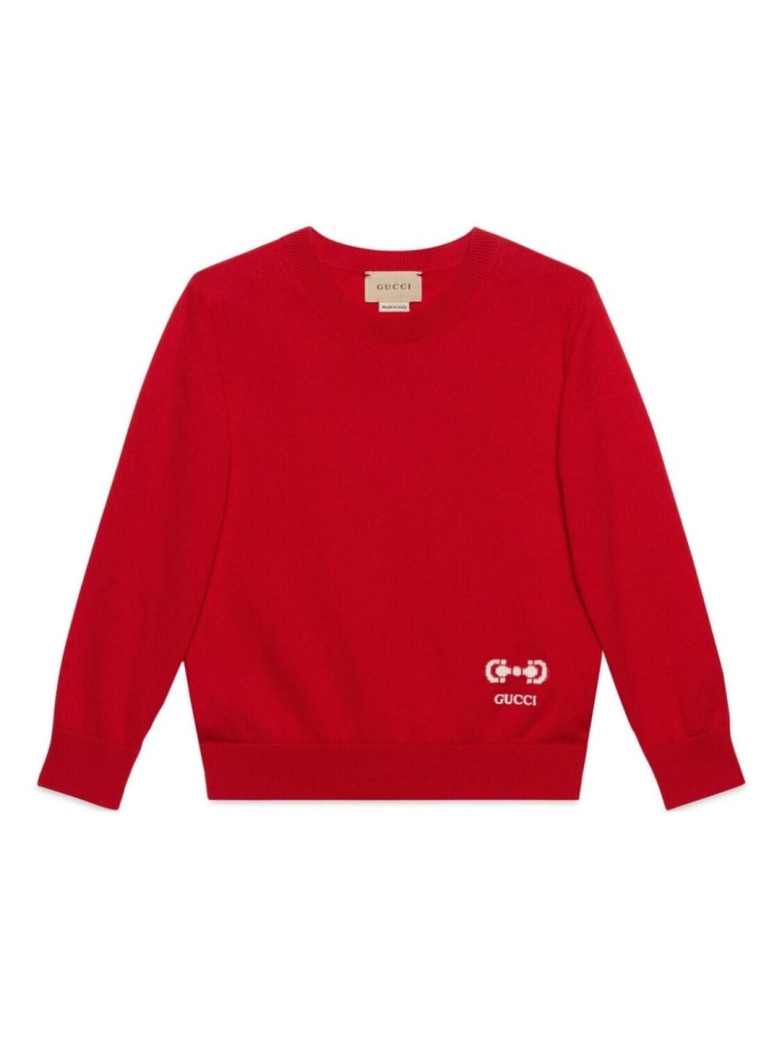 

Gucci Kids джемпер с декором Horsebit, красный