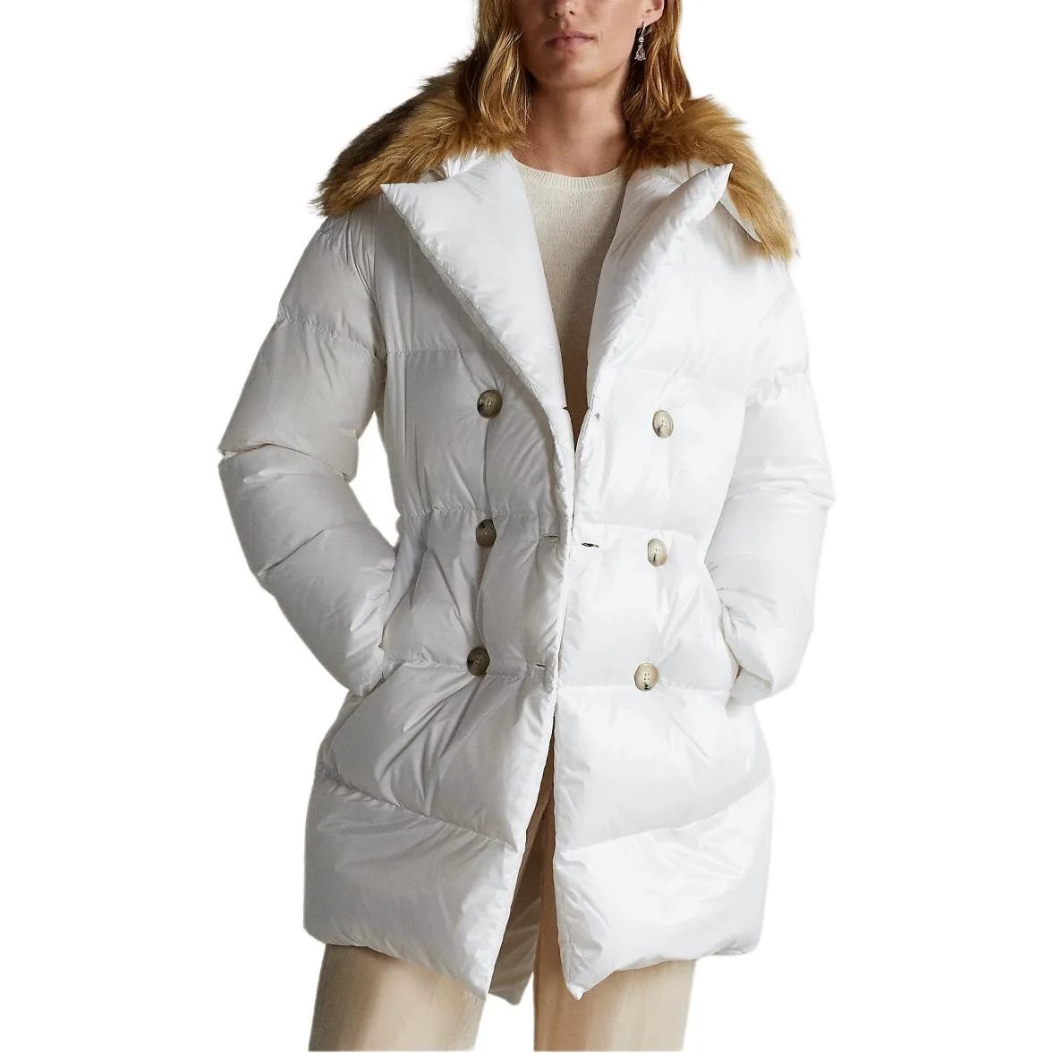 Куртка пуховая FW25 женская Polo Ralph Lauren, белый