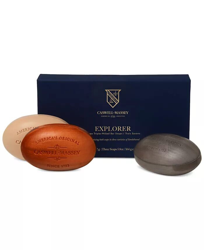 

3 шт. Подарочный набор мыла для ванны Sandalwood Explorer Caswell Massey