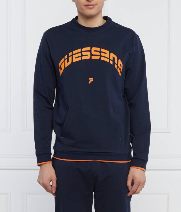 

Толстовка Guess Active Quincey Regular Fit, синий / оранжевый