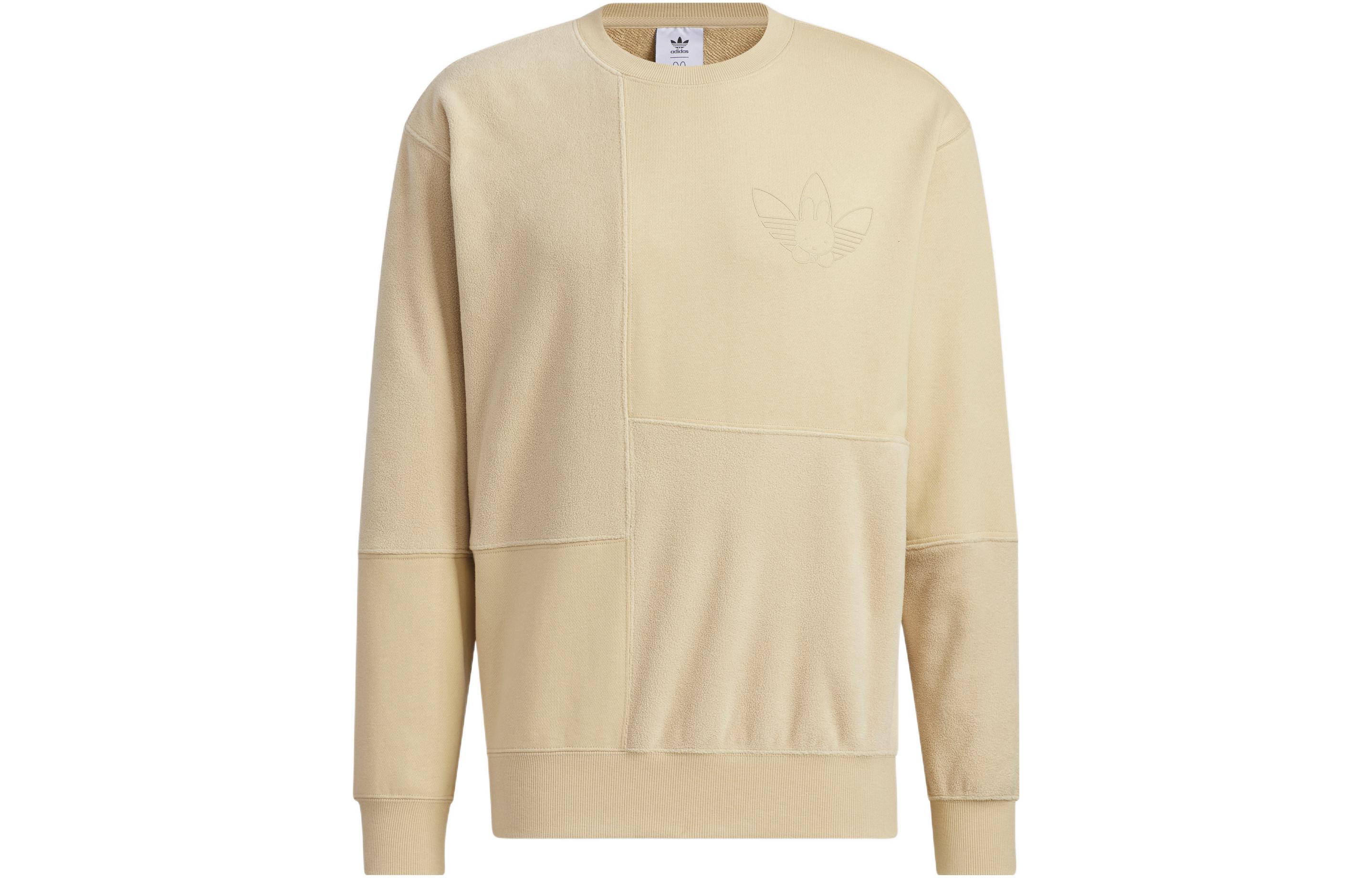 Adidas Originals Мужская толстовка из льна, цвет хаки, коричневый — фото 2