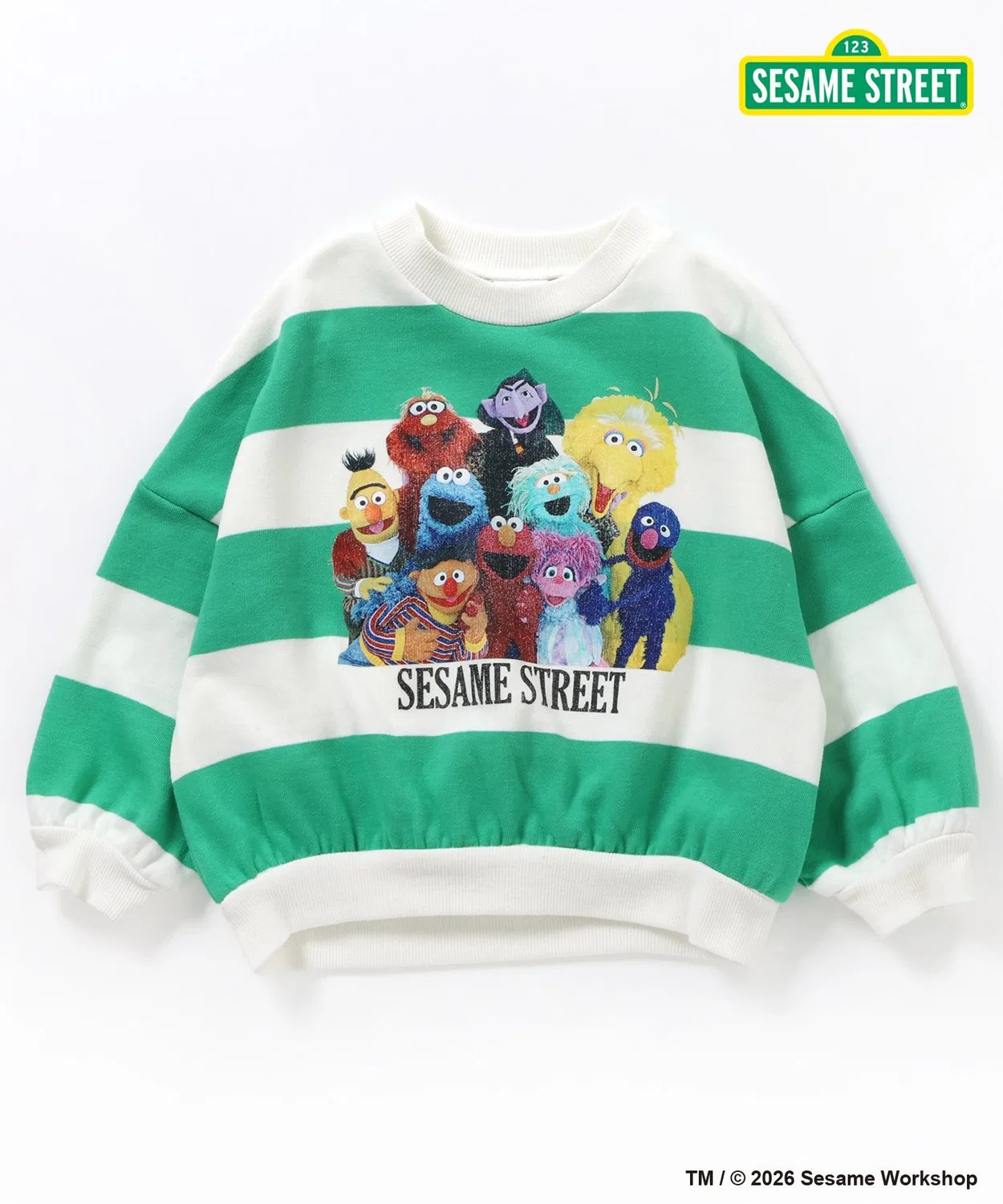 Свитшот с принтом Sesame Street, хлопок, чёрный — фото 3