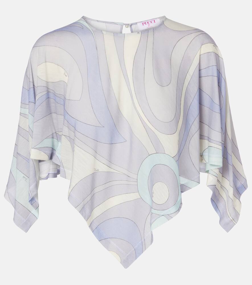 

Асимметричный кроп-топ из шерстяной смеси Orchidee Pucci, Lavender