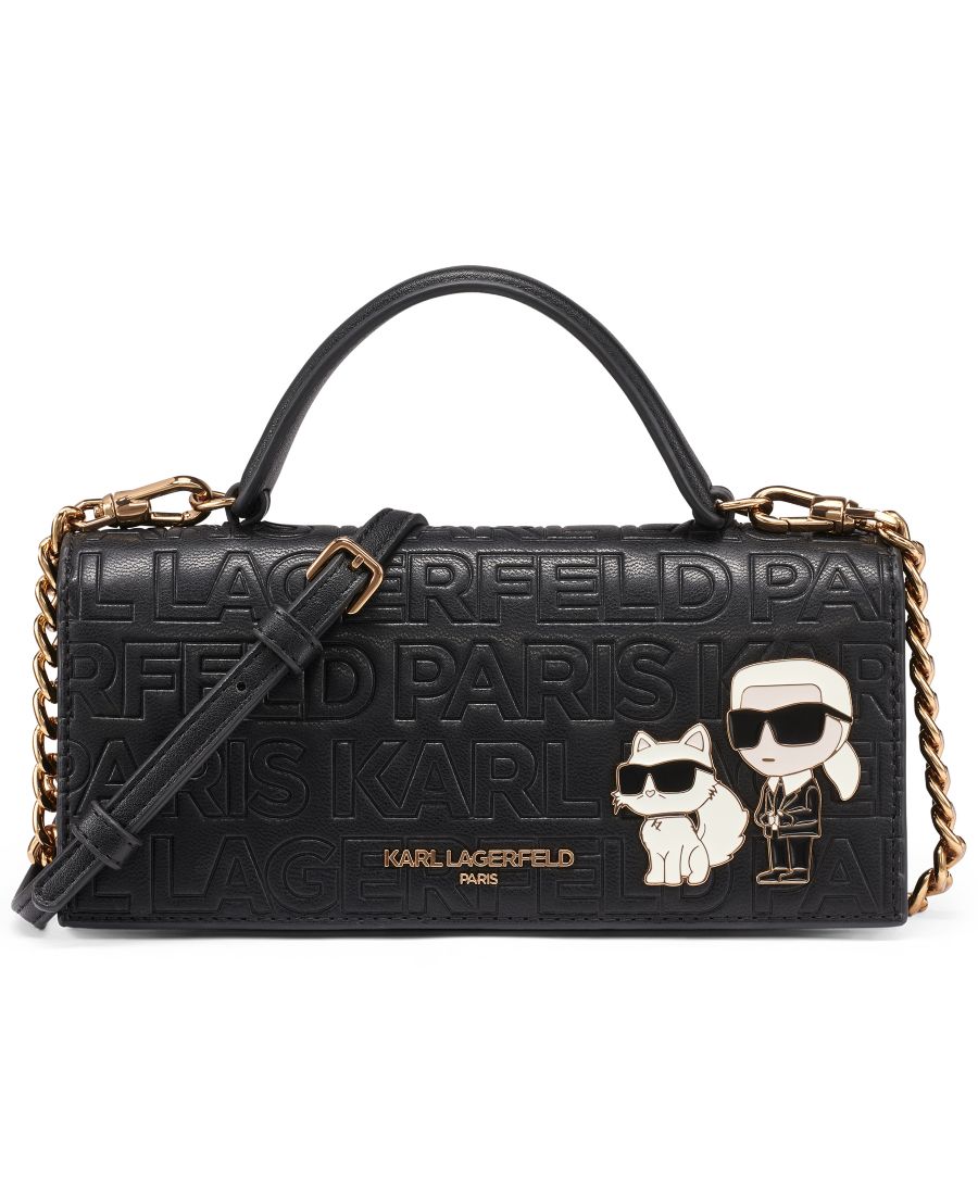 

Кошелек Мерибел с верхней ручкой KARL LAGERFELD PARIS, Black/Gold