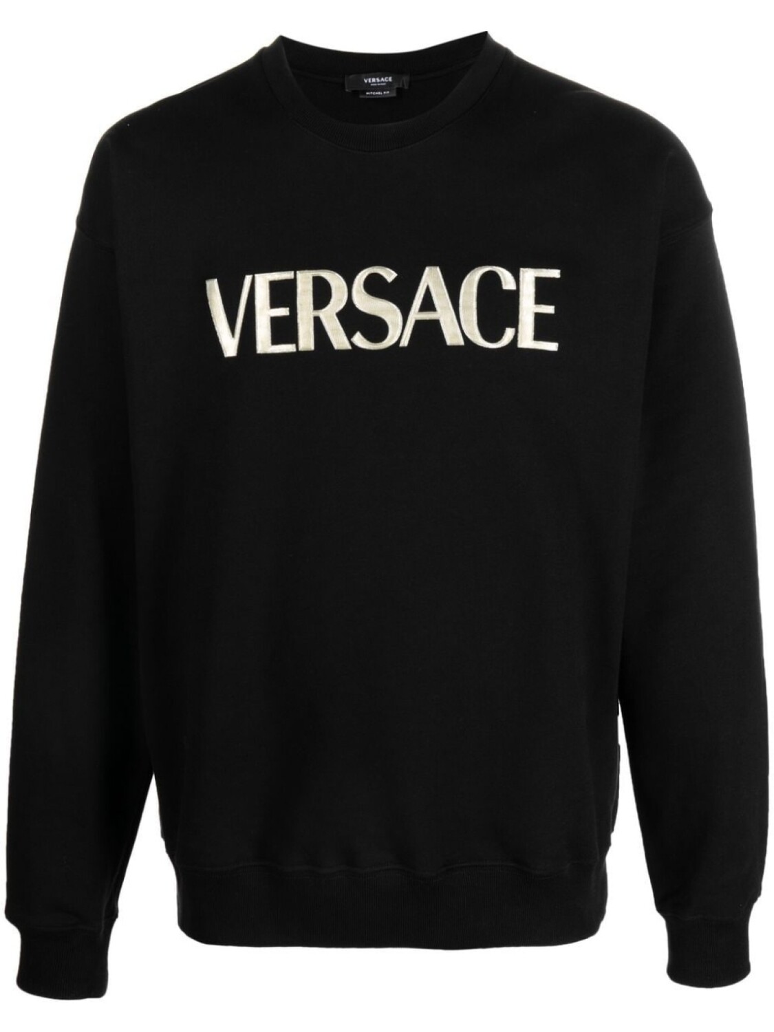 

Versace джемпер из джерси с вышитым логотипом, черный