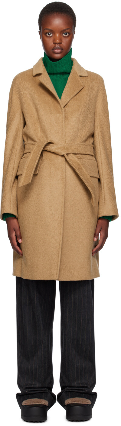 

Светло-коричневое пальто для бинго Max Mara, Коричневый, Светло-коричневое пальто для бинго Max Mara